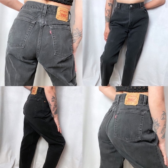 LEVIS 550 RARE VINTAGE BLACK HIGH WAISTED JEANS pending - Picture 2 of 6